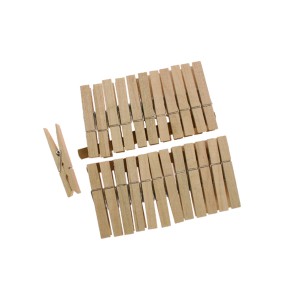 Segtukai skalbiniams mediniai 24 vnt 7 cm Best Choice 68620