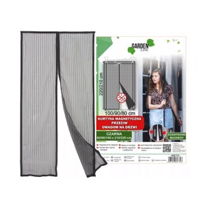 Užuolaida durims nuo vabzdžių magnetinė pilka 80/90/100x210/220 cm HEB5528 (20)