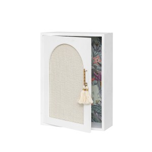 Dėžutė raktams medinė su veidrodžiu 20x8,5x28 cm Atmosphera 206425