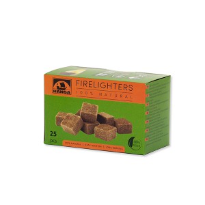 Įdegtukai ugnies NATURAL kubeliai 25 vnt. (20) stb