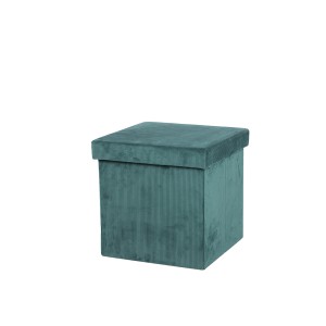 Dėžė-pufas 38x38x38 cm sulankstoma, tamsiai žalios spalvos Urban Living 53509