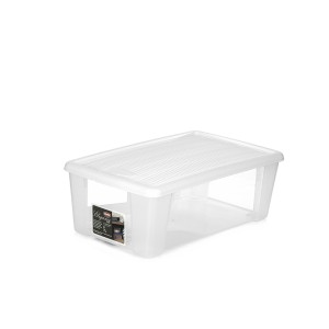 Dėžė su dangčiu plastikinė balta Elegance 32,5x19x11cm 30839 Italija STEFANPLAST