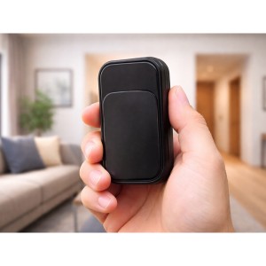 Skambutis durų bevielis LED 130 m 9.7x5.4x2.5 cm juodas 27793_CZ