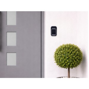 Skambutis durų bevielis LED 150 m 8x11.7x2.6 cm juodas 27796