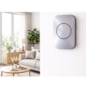 Skambutis durų bevielis LED 300 m 8.1x11.7x2.6 cm pilkas 27798