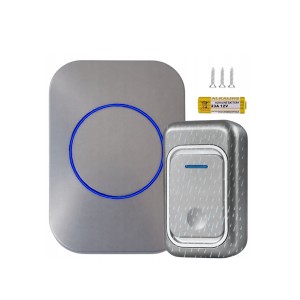 Skambutis durų bevielis LED 300 m 8.1x11.7x2.6 cm pilkas 27798