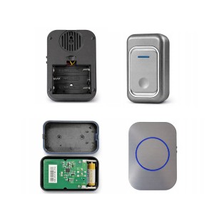 Skambutis durų bevielis LED 300 m 8.1x11.7x2.6 cm pilkas 27798