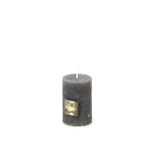 Žvakė cilindras pilkos spalvos D4xH6 cm PTMD 8716109032683