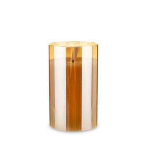 Žvakė LED stikliniame indelyje 12,5x7,5x7,5 cm 162600