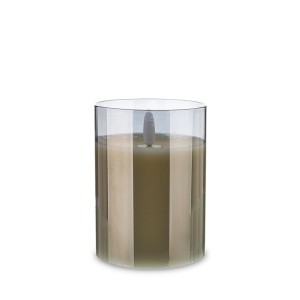Žvakė LED stikliniame indelyje 10x7,5x7,5 cm 162602