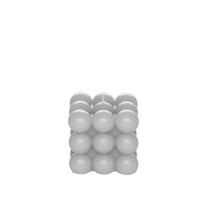 Žvakė pilka Burbuliukai 6x6x5 cm Polar 621659