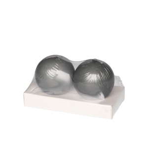 Žvakių komplektas 2 vnt su kojele, pilkos D6 cm Polar 618592