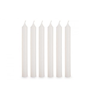 Žvakės 6 vnt D2xH15 cm baltos spalvos Acorde 92414