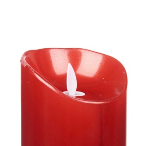 Žvakė LED D8xH25 cm raudonos sp. (veikia su 3xAAA baterijomis) Giftdecor 65419