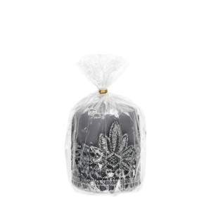 Žvakė pilka su nėrinių dekoru D7,5xH10 cm Polar 616261