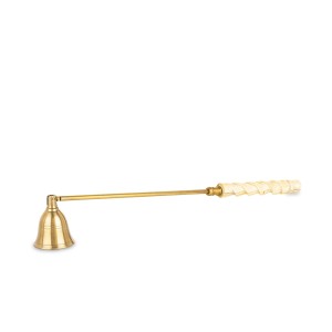 Žvakių gesiklis auksinis/baltas 36x4x4 cm 182791