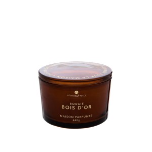 Žvakė stikliniame indelyje medienos kv. 440 g D13xH9 cm Atmosphera 214889C