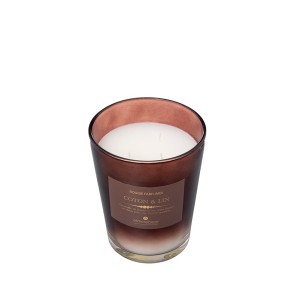 Žvakė stikliniame indelyje medvilnės ir lino kv. 855 g D13xH16 cm Atmosphera