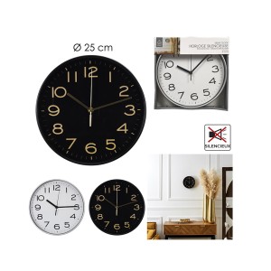 Laikrodis sieninis tylaus veikimo D25 cm Home Deco HO0004