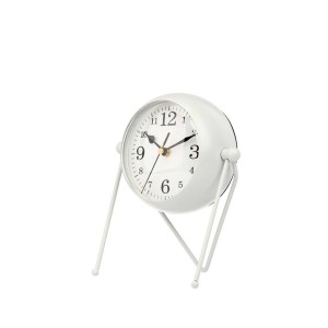 Laikrodis pastatomas baltos sp. su veidrodžiu 12x18x21 cm (D12 cm) Giftdecor