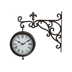 Laikrodis dvipusis pakabinamas 40x35x9 cm W7546 Country Living Widdop