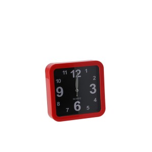 Laikrodis žadintuvas plastikinis 16x16x5 cm (mix 3) 8430540536530