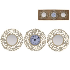 Laikrodis sieninis 24 cm su veidrodžiais 8445393379081