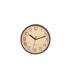 Laikrodis sieninis  apvalus D20 cm baltas/rudas ZEG6969
