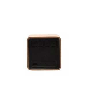 Laikrodis žadintuvas su Bluetooth medinis baltas 8x6x8 cm 9626W Interval Widdop