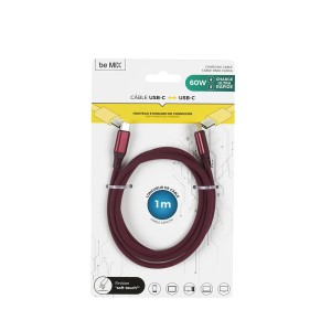 Laidas ypač greito krovimo USB-C--USB-C-tip3.0A 20V 60W 1 m (mix) HT0185