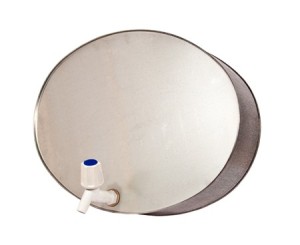 Praustuvas cinkuotas su kranu 10 l (nukainuotas: įlinkus skarda priekyje)