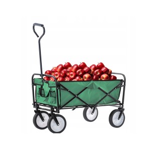 Vežimėlis sulankstomas su 4 ratais 116x54x90cm 70 kg žalia sp. WOZ5168