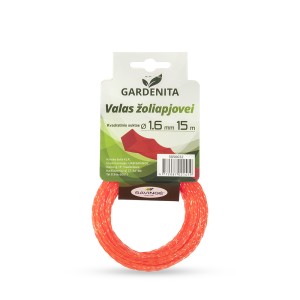 Valas žoliapjovei kvadratinis suktas 1,6 mm 15 m Gardenita (20)