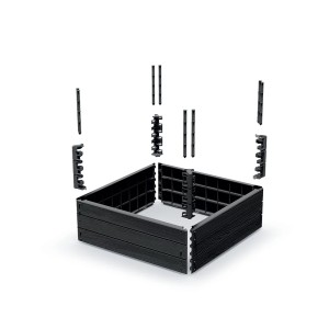 Pakelta lysvė 756x756x250 mm plastikas, antracito sp. Prosperplast