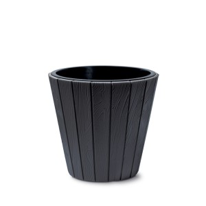 Vazonas WOODE 12L D299xH281 mm antracito sp. Prosperplast