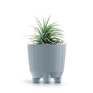 Vazonas RYFO N su kojelėmis 1,6 L D145xH145 mm šv.pilka sp. Prosperplast