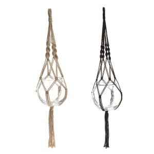 Vazonas stiklinis pakabinamas (vazon. 17x17x15 cm) aukštis 78 cm Fanni K 303140