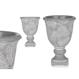 Vazonas betoninis ant kojelės D13,5xH19,5 cm pilkos spalvos Ibergarden 82889