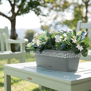 Vazonas OPERA GAIA lovelis su vand. rez. 9,5 l 50x18x17 cm pilkos sp. 94413 STEF