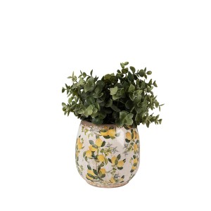 Vazonas keramikinis Citrinos 13x13 cm Clayre