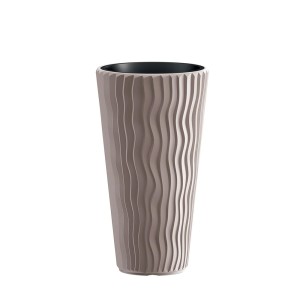 Vazonas SANDY SLIM su įdėklu 45 l D390xH708 mm kreminė sp. Prosperplast