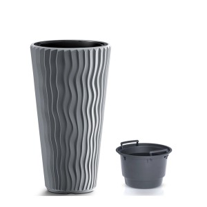 Vazonas SANDY SLIM su įdėklu 45 l D390xH708 mm pilka sp. Prosperplast