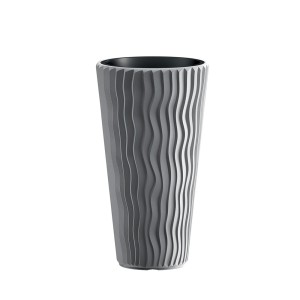 Vazonas SANDY SLIM su įdėklu 45 l D390xH708 mm pilka sp. Prosperplast