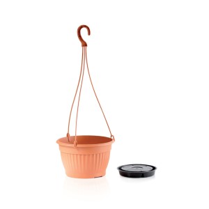 Vazonas TERRA 8,5 l D290xH180 mm ruda sp., pakabinamas Prosperplast
