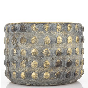 Vazonas betoninis aukso/rudos spl. 11,5x16x16 cm 179854