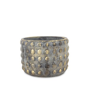 Vazonas betoninis aukso/rudos spl. 11,5x16x16 cm 179854
