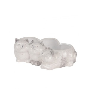 Vazonas keramikinis Katinai 27x16x10 cm Clayre