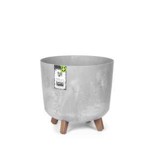 Vazonas GRACIA TUBUS BETON EFFECT su kojelėmis 14 L D298xH285 mm pilka sp. Prosp