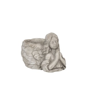 Vazonėlis Angelas betoninis pilkas 16x13x12 cm Clayre