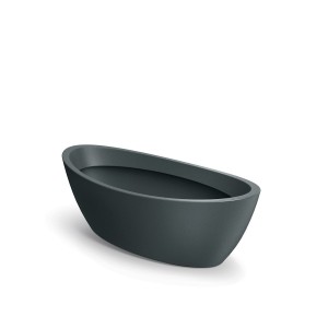 Vazonas ARIA ovalus D200/400xH160 mm grafito sp. Prosperplast